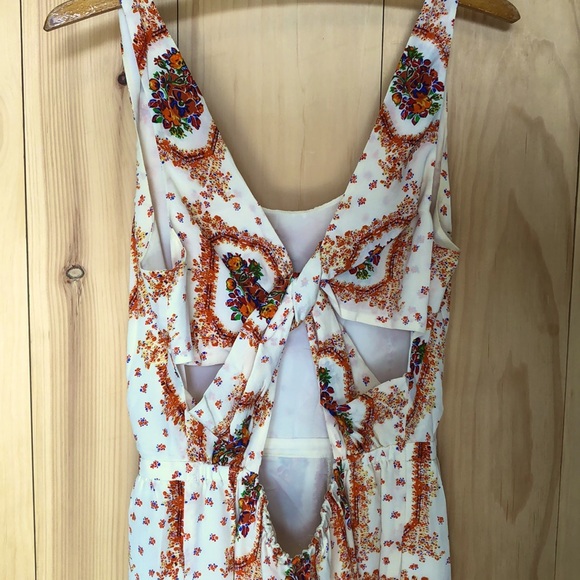 Madewell silk floral dress with twist back - Picture 3 of 7
